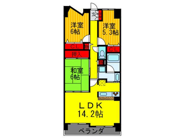 フルレ新石切(1117)の物件間取画像